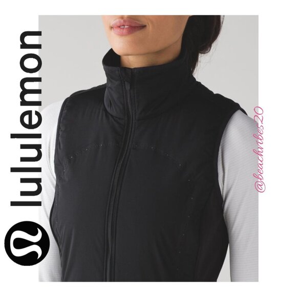 LULULEMON ATHLETICA Run For Cold Vest Black 6 EUC - Picture 6 of 9